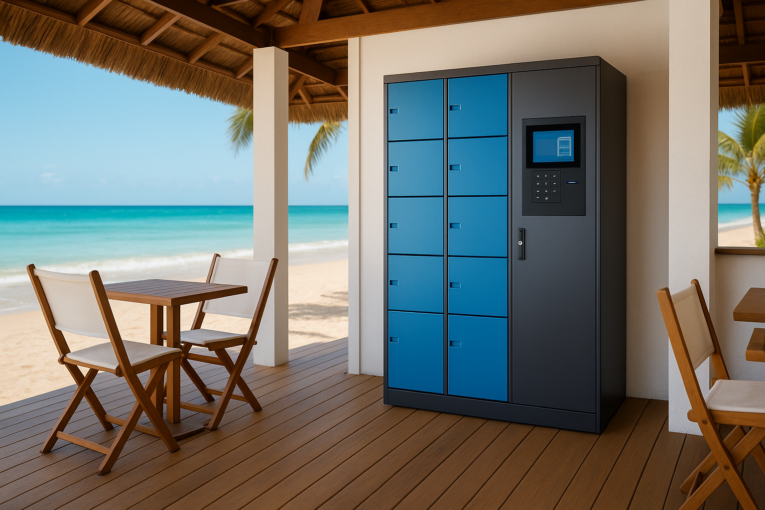 Pessoas felizes usando BrazilBox na praia